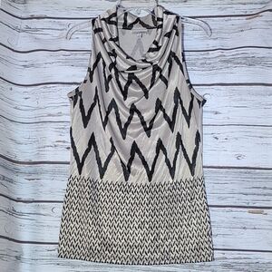 NWOT Linea Domani high cowl neck sleeveless blouse